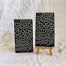 Load image into Gallery viewer, butterflies matte vinyl sticker sheet bundle (12)