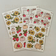 Load image into Gallery viewer, strawberry sunflower boop sticker bundle (5)