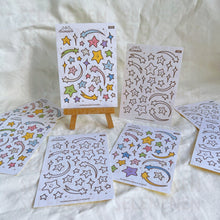 Load image into Gallery viewer, little star doodles sticker sheets