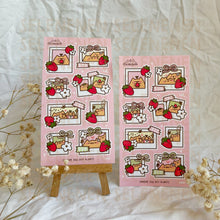 Load image into Gallery viewer, boop & bop strawberry frames sticker sheet