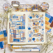 Load image into Gallery viewer, concentric rectangle simple pals washi tapes
