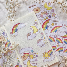 Load image into Gallery viewer, rainbow & stars sticker sheet