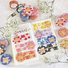 Load image into Gallery viewer, lovely flowers washi swatch