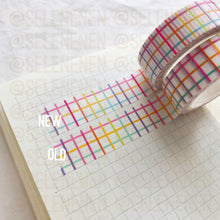Load image into Gallery viewer, light grid washi tapes