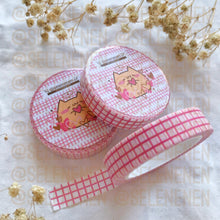 Load image into Gallery viewer, pink mini grid washi