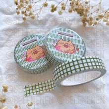 Load image into Gallery viewer, green mini grid washi