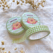 Load image into Gallery viewer, light green mini grid washi