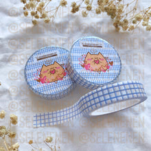 Load image into Gallery viewer, blue mini grid washi