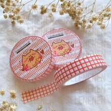 Load image into Gallery viewer, orange mini grid washi