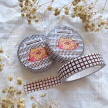 Load image into Gallery viewer, brown mini grid washi