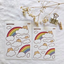 Load image into Gallery viewer, rainbow cat sticker sheet