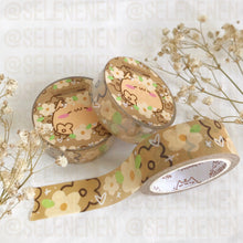 Load image into Gallery viewer, brown lovely flowers washi