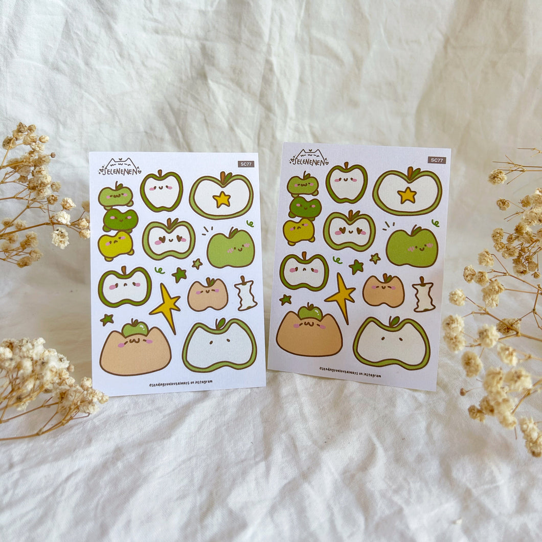 green boople & friends sticker sheet