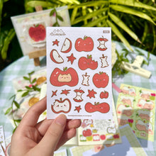 Load image into Gallery viewer, sad red bapples sticker sheet
