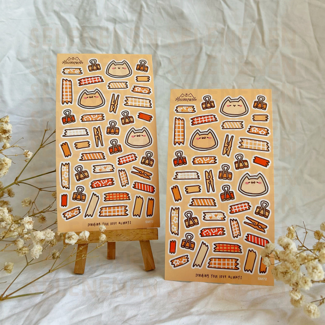 orange boop journal assists sticker sheet