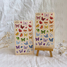 Load image into Gallery viewer, butterflies matte vinyl sticker sheet bundle (12)
