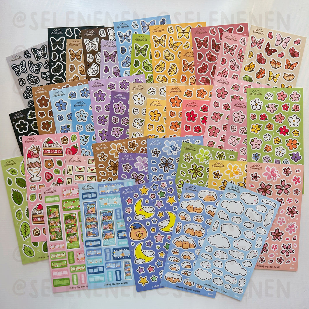 [SET TWO] full outsourced sticker sheet bundles