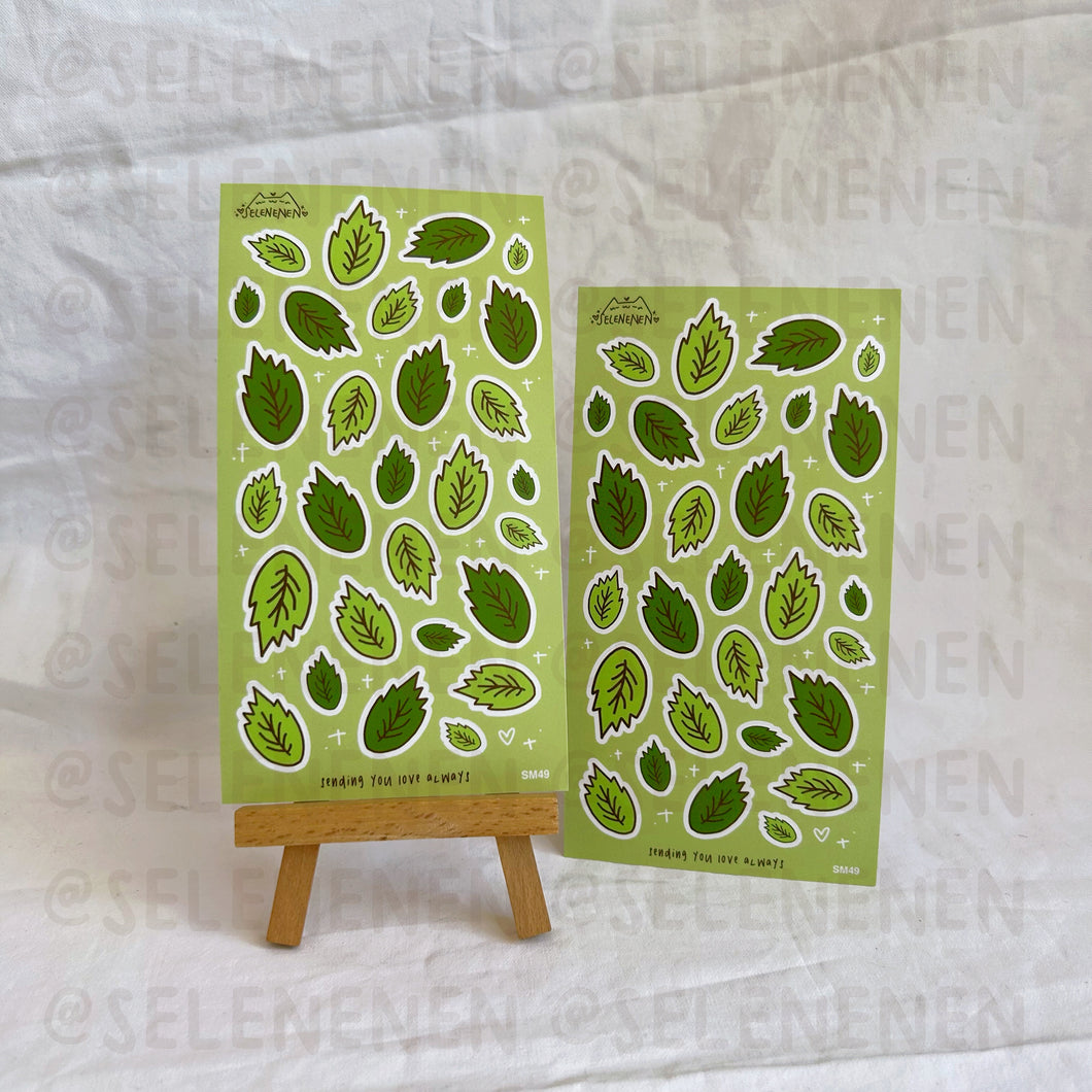 leaves sticker sheet