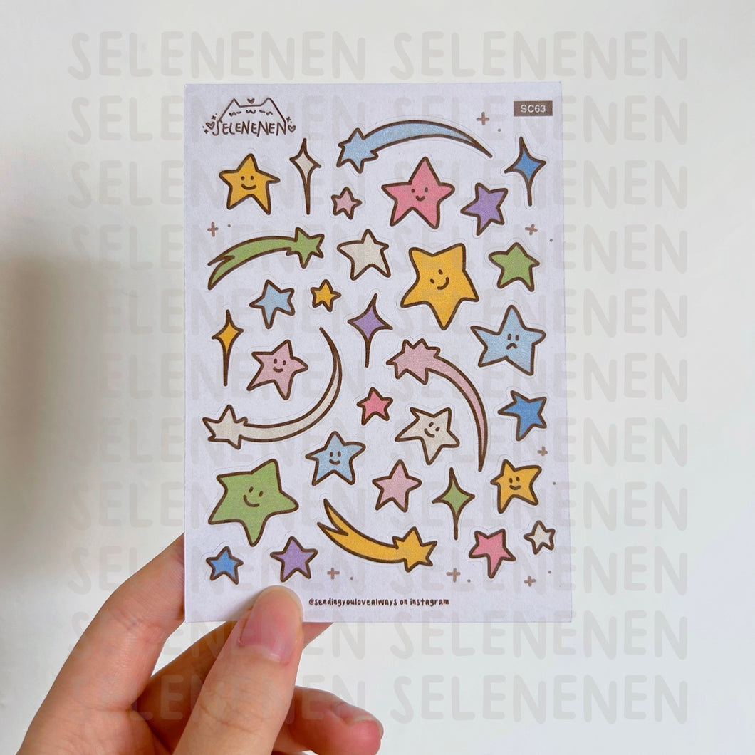 little star doodles sticker sheets