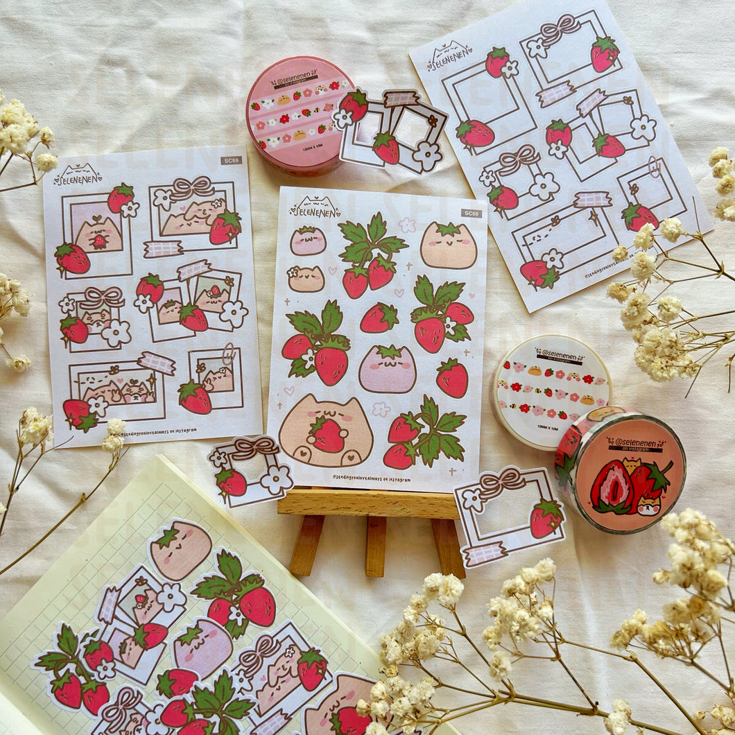 new strawberry stickers set (3)