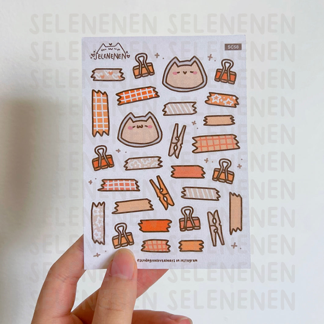 boop & his little journal assists sticker sheet - orange