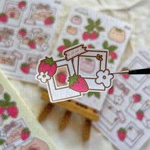 Load image into Gallery viewer, strawberry frames sticker sheet
