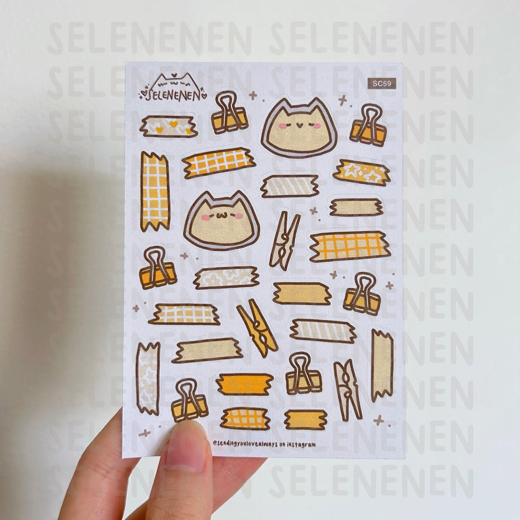 boop & his little journal assists sticker sheet - yellow