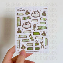 Load image into Gallery viewer, boop &amp; his little journal assists sticker sheet - green
