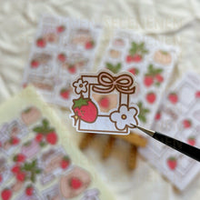 Load image into Gallery viewer, strawberry frames sticker sheet
