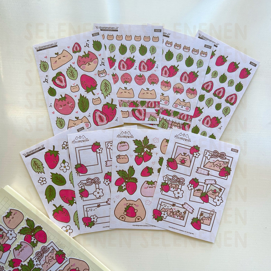 strawberry bliss sticker bundle (8)