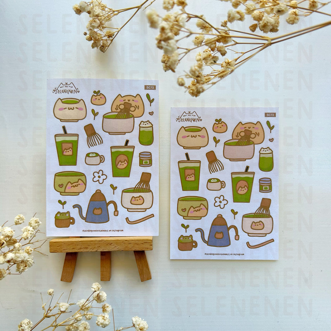 matcha boop sticker sheet
