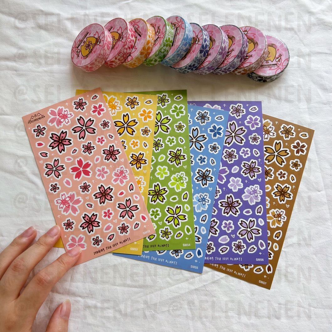 sakura matte vinyl sticker sheet bundle (6)