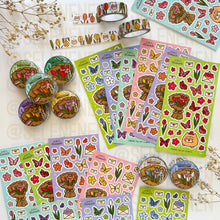 Load image into Gallery viewer, white &amp; green lovely spring matte vinyl sticker sheet
