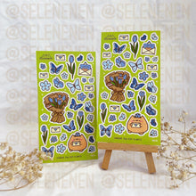 Load image into Gallery viewer, blue lovely spring matte vinyl sticker sheet
