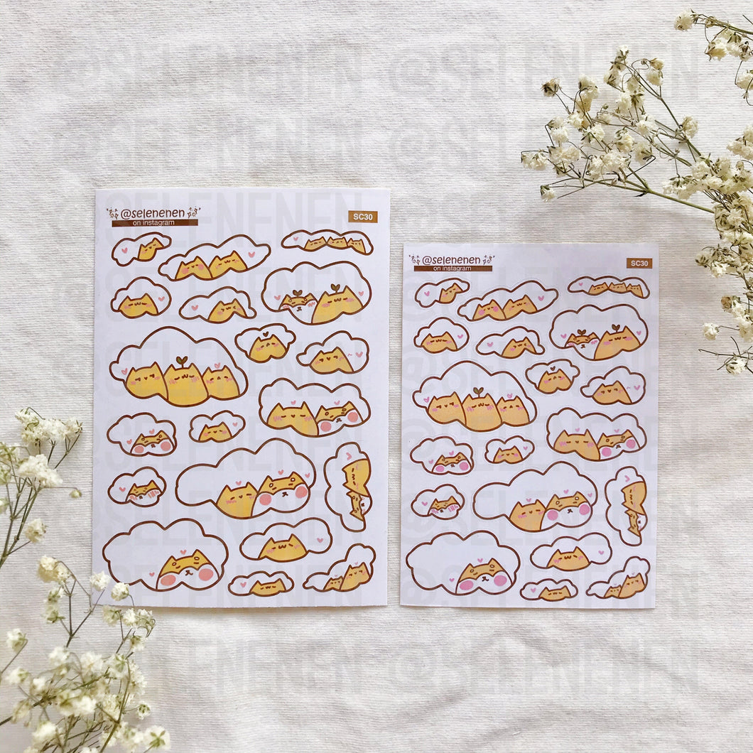 boop & bop in the clouds sticker sheet