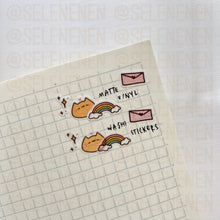 Load image into Gallery viewer, rainbow haven matte vinyl sticker sheet

