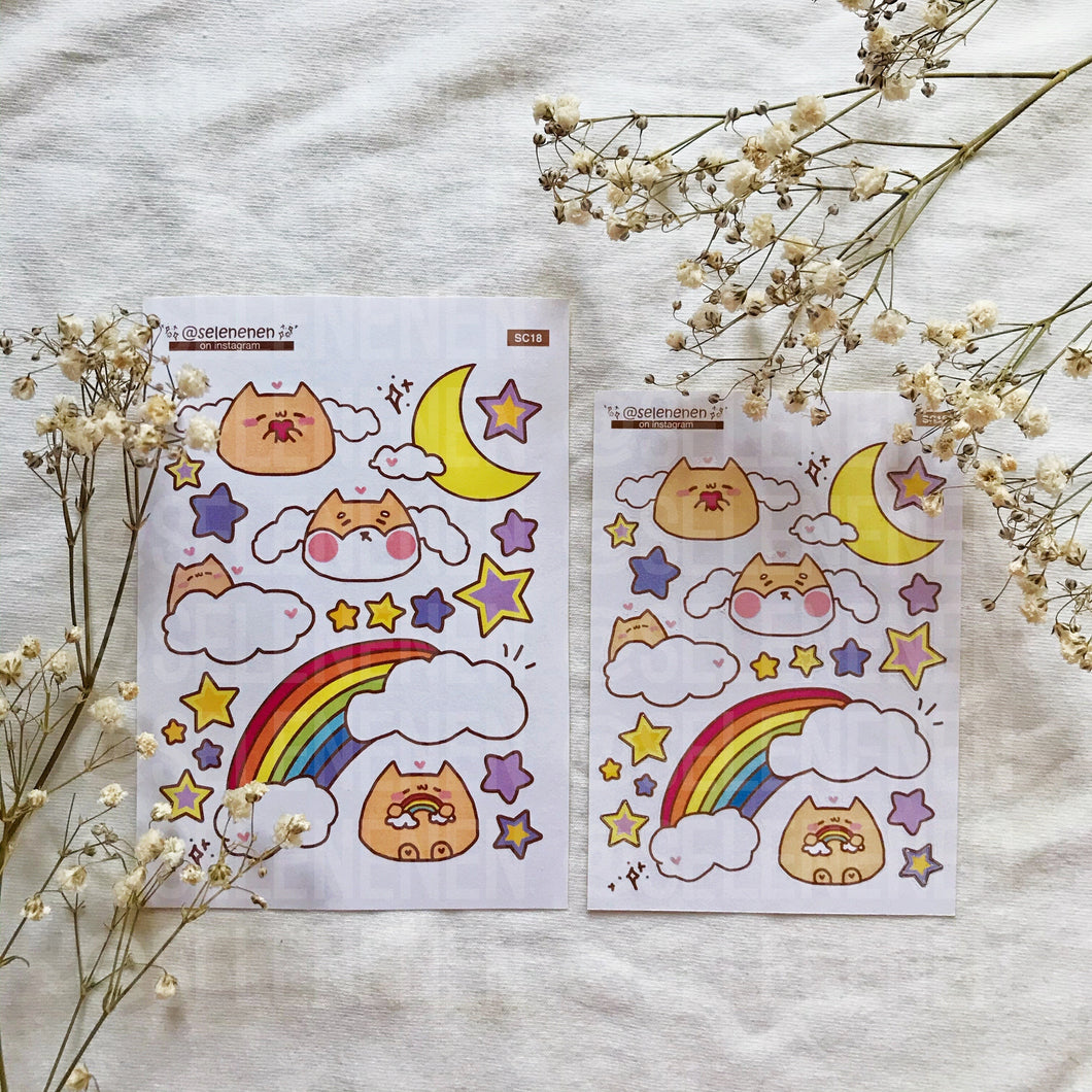 rainbow haven sticker sheet