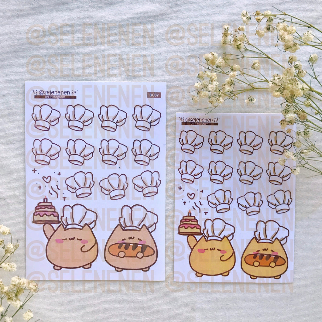chef boop and his hats sticker sheet