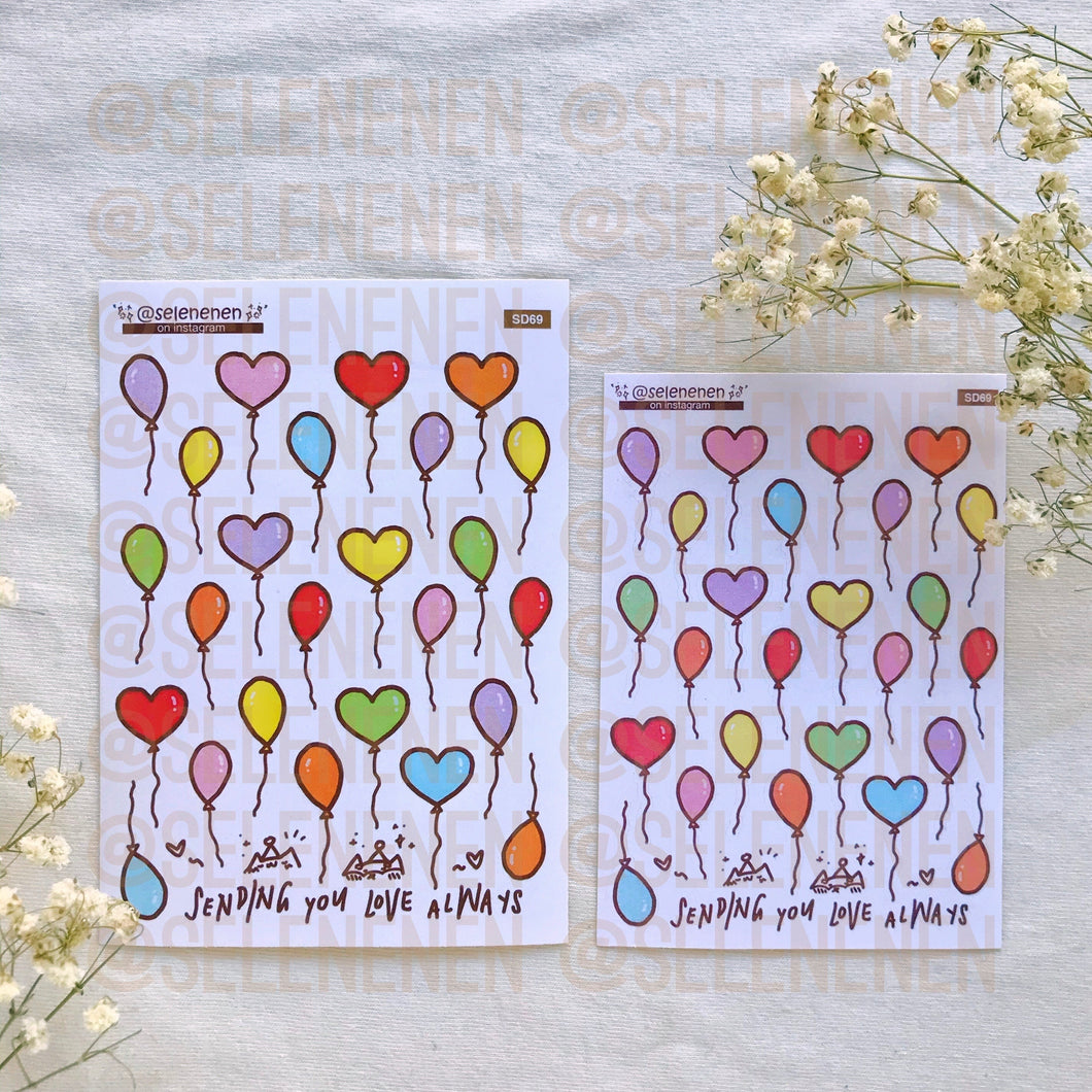 balloons sticker sheet