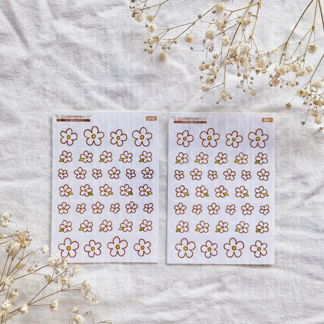 lil strawberry flowers sticker sheet