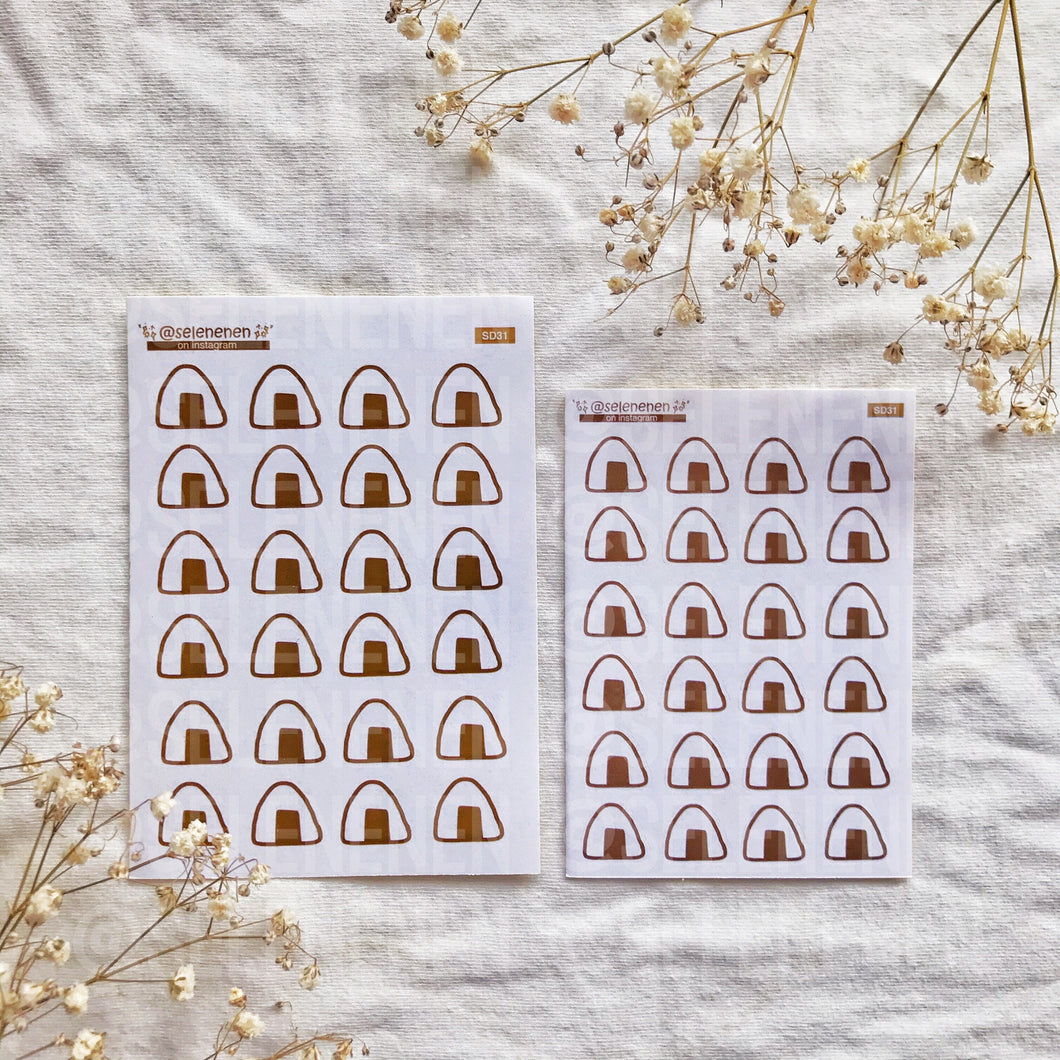 plain riceball sticker sheet