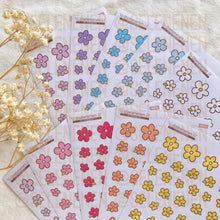 Load image into Gallery viewer, rainbow mini flowers sticker bundle (10)
