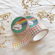 Load image into Gallery viewer, rainbow grid - warm washi
