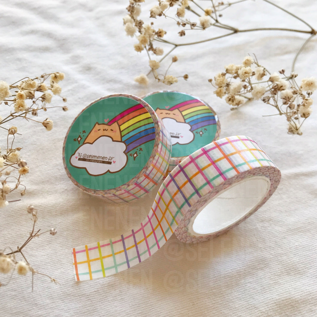 rainbow grid - warm washi