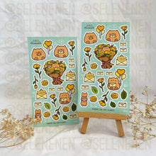 Load image into Gallery viewer, yellow valentines matte vinyl sticker sheet
