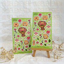 Load image into Gallery viewer, pink valentines matte vinyl sticker sheet
