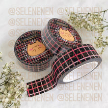 Load image into Gallery viewer, dark grid washi tapes
