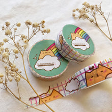 Load image into Gallery viewer, rainbow cat washi

