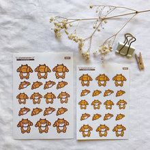 Load image into Gallery viewer, bredkery croissant buff bois sticker sheet

