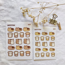 Load image into Gallery viewer, bredkery loaf &amp; toast sticker sheet
